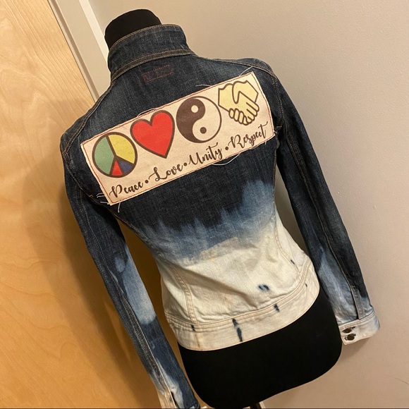 Citizens of Humanity Customized Distressed Denim Jacket Women’s Size Small - Picture 6 of 16